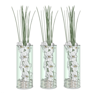 现代玻璃花瓶花卉su模型