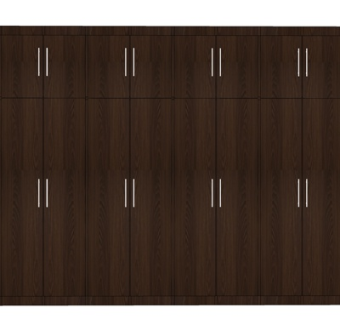 现代实木衣柜su模型