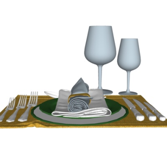 现代餐具su模型