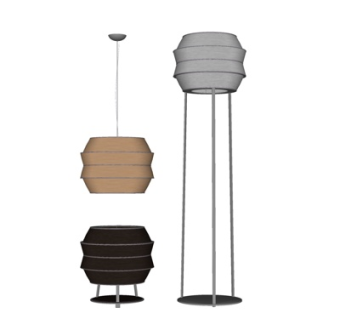 现代金属落地灯su模型