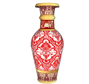 中式装饰花瓶su模型