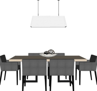 现代餐桌椅su模型