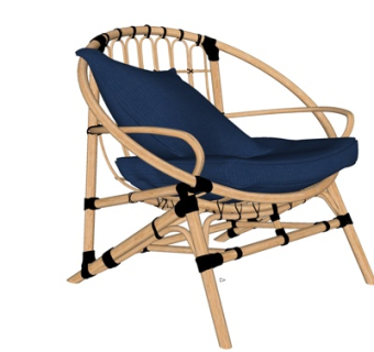 现代休闲椅su模型