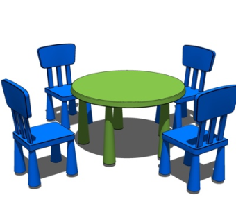 现代休闲桌椅su模型