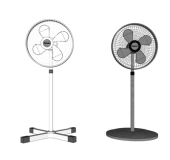 现代落地风扇su模型