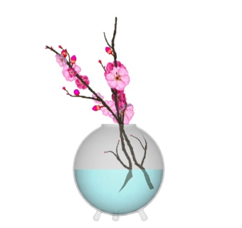 现代花瓶花卉su模型