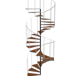 现代旋转楼梯su模型