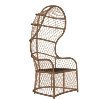 现代藤编休闲椅su模型