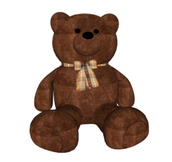 现代小熊玩具su模型