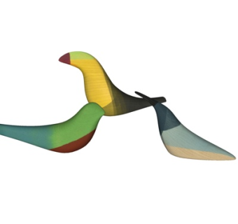 现代小鸟摆件su模型