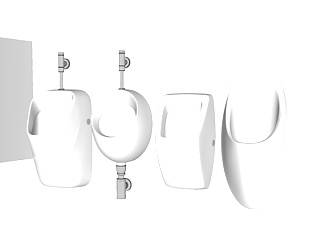 现代陶瓷尿便器su模型