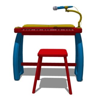 现代儿童电子琴su模型