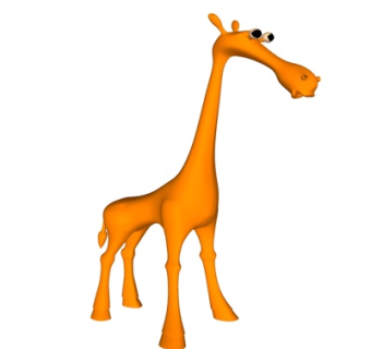 现代长颈鹿玩具su模型