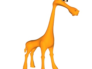 现代<em>长颈鹿</em>玩具su模型