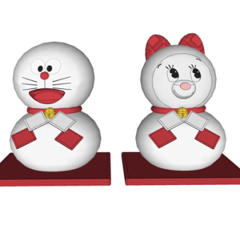 现代布艺玩具su模型