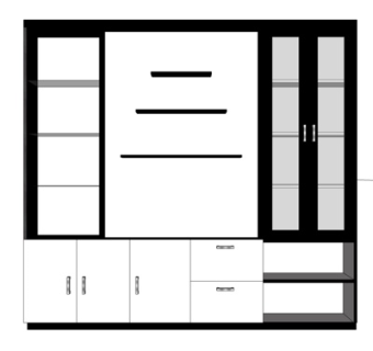 现代实木衣柜su模型