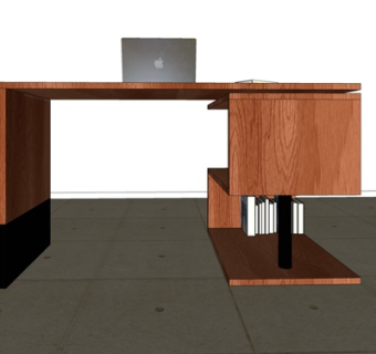 现代电脑桌椅su模型