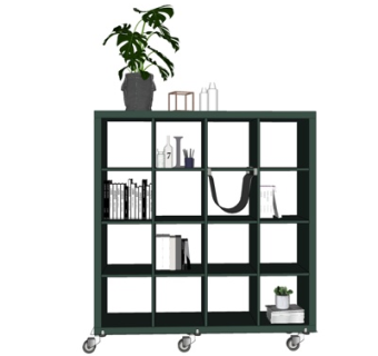 现代实木装饰架su模型