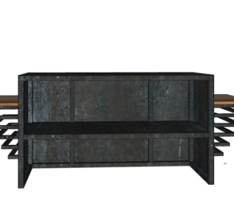 工业风金属边柜su模型