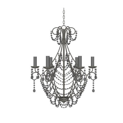 欧式烛台吊灯su模型