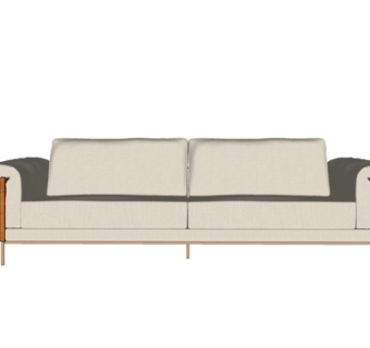 现代布艺双人沙发su模型