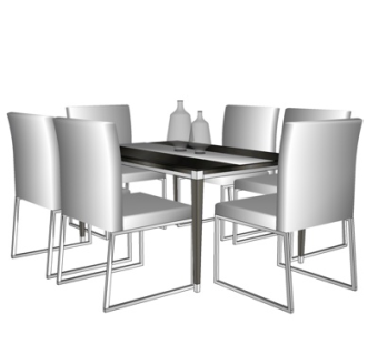 现代餐桌椅su模型