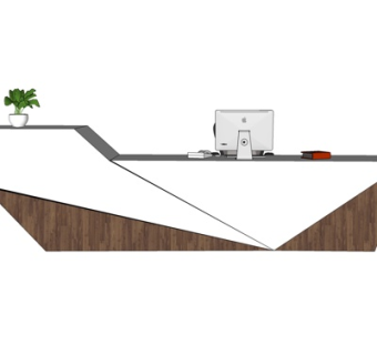 现代接待台su模型