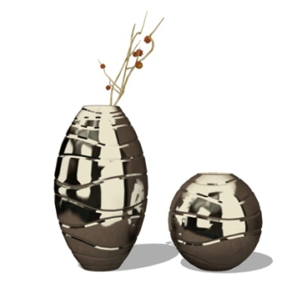 现代花瓶花卉su模型