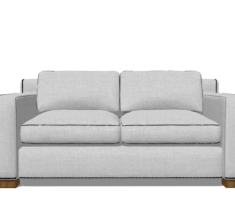 现代布艺双人沙发su模型