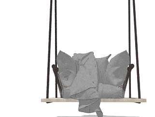 现代布艺吊椅su模型