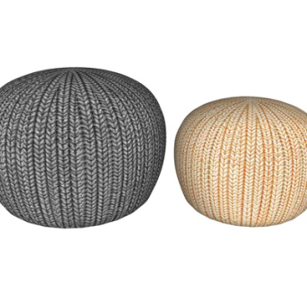 现代布艺凳子su模型