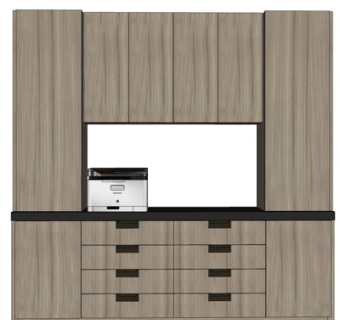 现代实木橱柜su模型