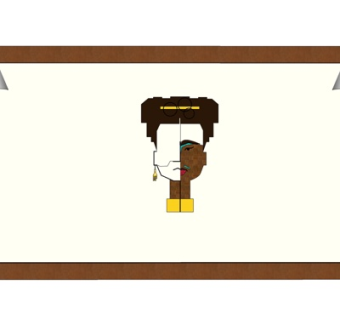 现代人物头像景观墙su模型