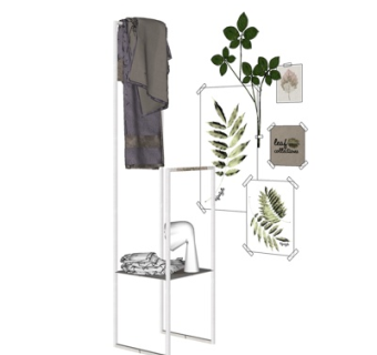 现代装饰画衣架su模型