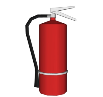 现代干粉灭火器su模型