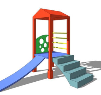 现代儿童娱乐设备su模型