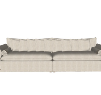 现代布艺双人沙发su模型