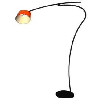 现代金属台灯su模型