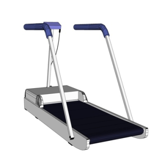 现代跑步机su模型