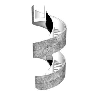 现代螺旋楼梯su模型