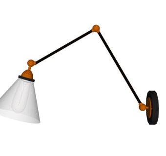 现代金属壁灯su模型