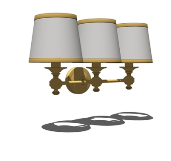 现代金属壁灯su模型