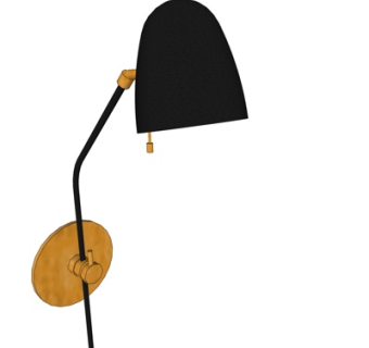 现代金属壁灯su模型