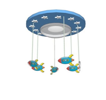 现代儿童吊挂玩具su模型