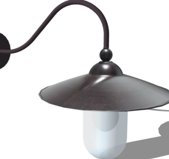 现代金属壁灯su模型