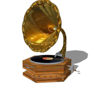 欧式留声机su模型