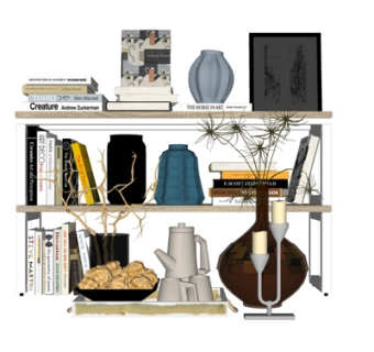 现代装饰摆件su模型