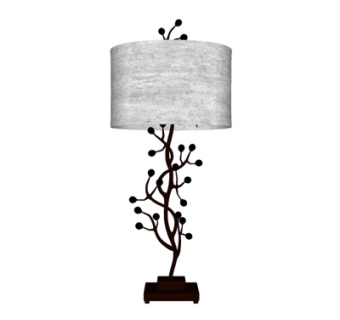 现代金属台灯su模型