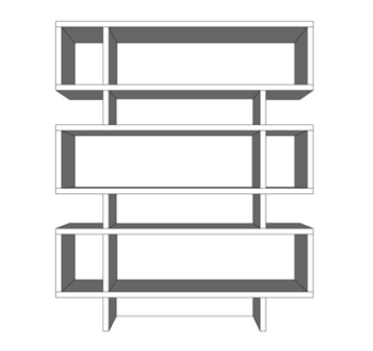 现代实木壁柜su模型