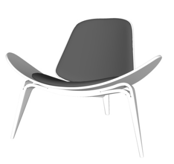 北欧休闲单椅su模型